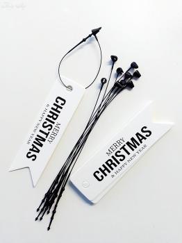 Merry Christmas Geschenkanhänger schmal